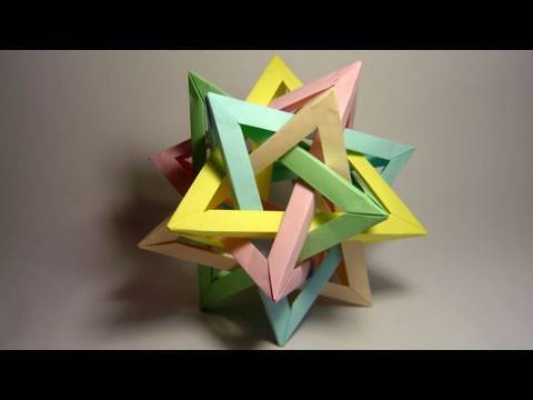Five Intersecting Tetrahedra Origami