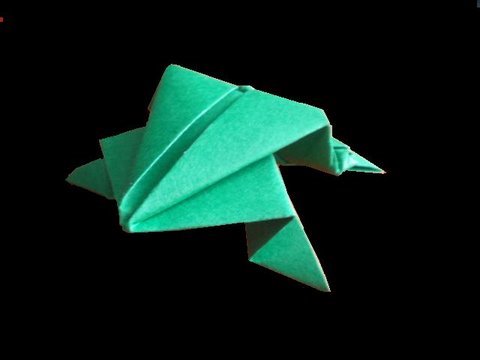 Kağıttan Zıplayan Kurbağa Origami